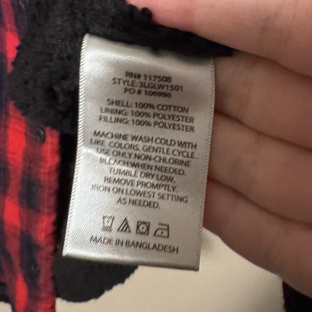 Levi’s buffalo plaid shacket sherpa lined flannel shirt - Picture 6 of 8